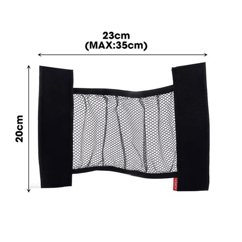 Car Trunk Mesh Back Seat Elastic Cage Auto Seat Back Storage Net Fixed Straps Extinguisher Storage Net Bag Car Trunk Organizer
