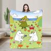 Coperta Morbida Moomin Carina per Divano Letto Coperta da Viaggio Casual Campeggio Invernale Flanella Copriletto