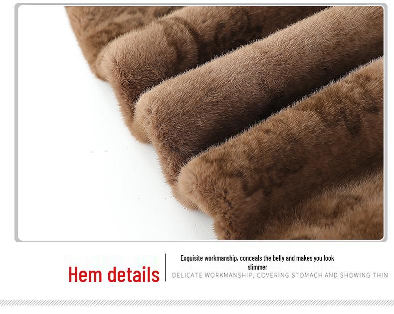 Chinese Style Faux Fur Plush Granny Jacket for Women (Ages 70-80)