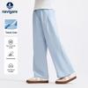 Navigare Girls' Tencel Linen Straight Wide-Leg Pants