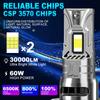 2 Stück 30000LM H7 LED-Scheinwerferlampen Mini Turbo H11 LED H8 H1 9005 HB3 9006 HB4 Auto-Nebelscheinwerfer Scheinwerfer Auto Plug&Play Lampe 6500K Weiß