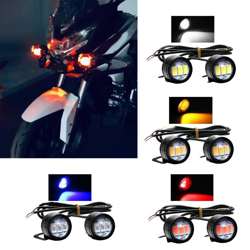 Universal 12V LED Daytime Running Lamps with Shockproof Design & Long Service Life for All Car & Motorcycle Models