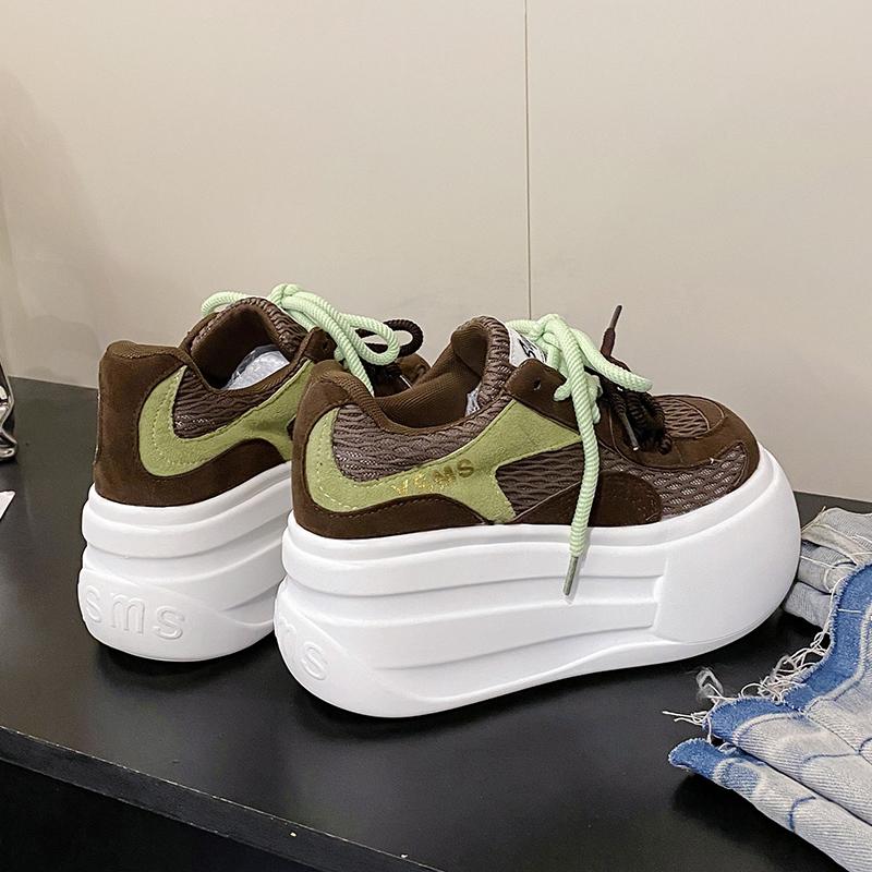 2025 Designer Women Platform Casual Buffalo Sneakers Low-top Light 6cm Sole Breathable Shoes Outdoor White Tennis Lace-up