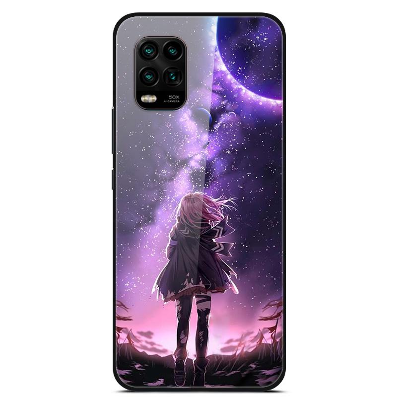 For Xiaomi Mi 10 Lite 5G Case Tempered Glass Hard Back Cover For Xiaomi Mi 10 10T Lite Pro Case Fundas For Xiaomi Mi10 Lite Capa