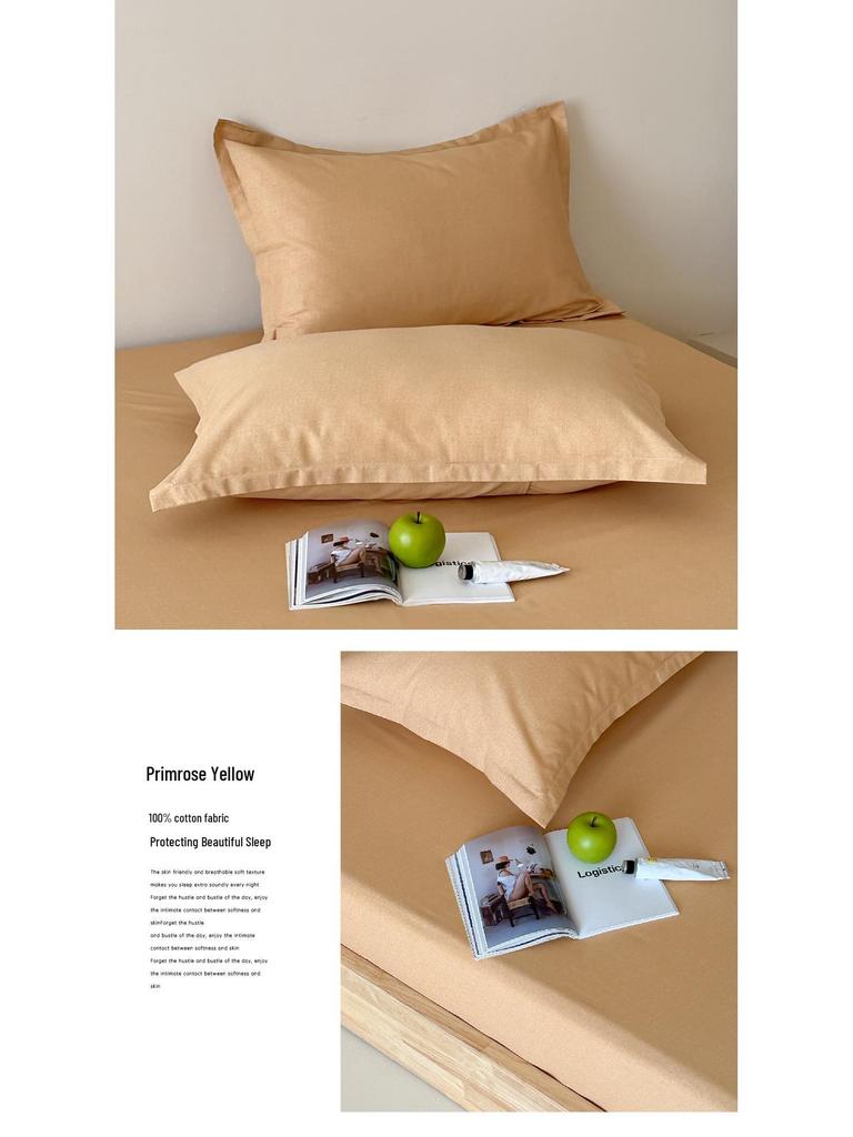 2025 New Style Pure Cotton Pillowcase Set: Simple Twill 48x74 Household Cover (Set of 2)
