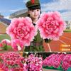 Hand held Peony Dance Performance Props 30/40/50cm DIY Handmade Stage Art Classica Props Children Hand held Choral Flower