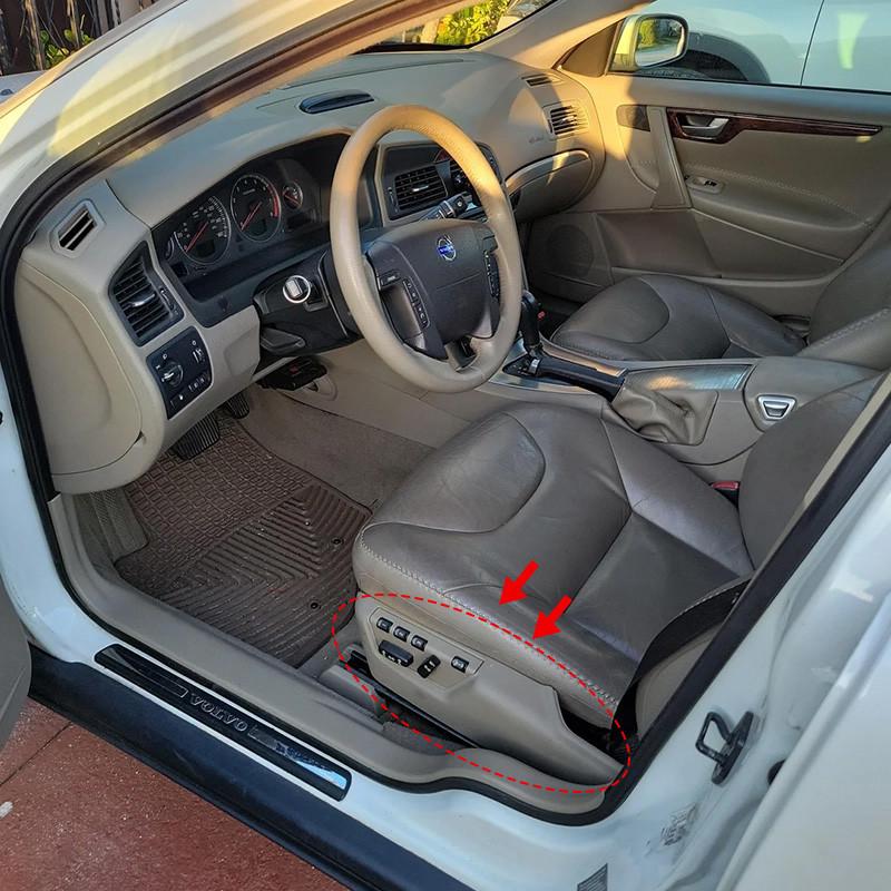 39802011 Auto Sitz Linke Seite Schalterpanel Verkleidung Abdeckung Für Volvo S60 S80 V70 XC70 XC90 Sitzschienen Außenabdeckung Verkleidung Auto Zubehör