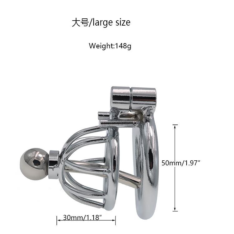 Chastity Device Chastity Lock Metal Penis Cage with Catheter Men Go Out Wear Adult Supplies Sex Toy Bondage