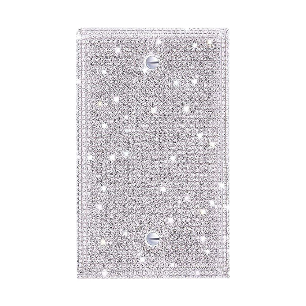Home Decoration Wall Plate Cover Bling Plug Outlet Switch Panel Sticker Rhinestones Socket Frame