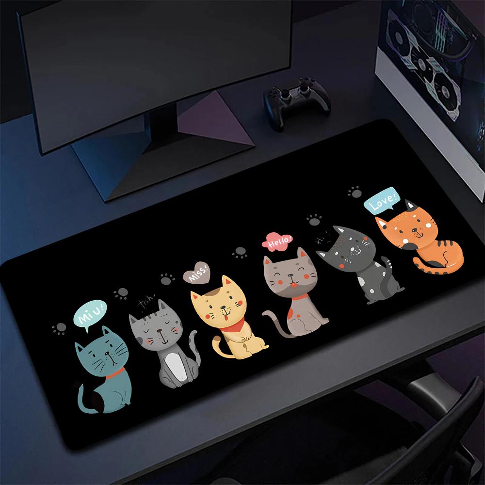 Cool greative cat Mouse Pad Office Mouse Pad with Wrist Support Games Desk MattNonSlip desk matGaming Mouse pads playmat