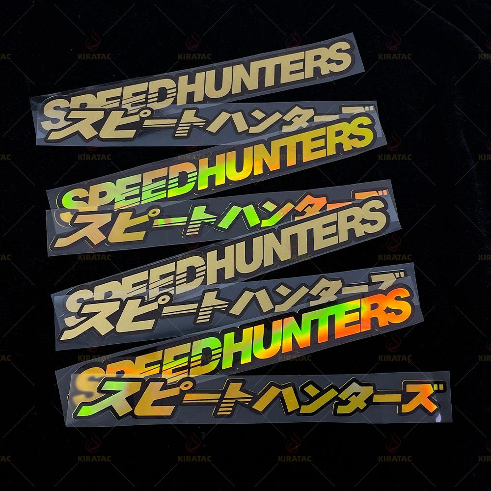 Gold SPEEDHUNTERS Motorcycle Stickers Waterproof for Motorcycle Helmet Fuel Tank Fairing Scooter Bicycle Universal Vinyl Decals