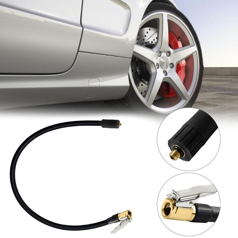 Tire Air Chuck Adapter With 6mm Thread Quick Clip Design For Easy Inflation On Bike Motorcycle & Car Tires