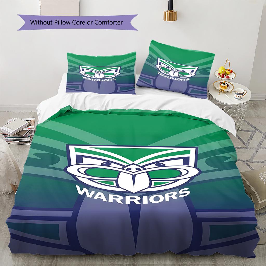 Biancheria da letto con motivo New Zealand Warriors, Set piumone Copripiumone Federa Regalo di Compleanno per la Casa (1 * copripiumino + 2 * federa, senza nucleo)