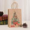 Christmas Santa Claus Snowflake Kraft Paper Handbag Marry Christmas Party Decor For Home