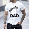 Personalized Reel Cool Dad Fishing Enthusiast T-shirt Men's Casual Fashion Short Sleeve Top Father's Day Gift Round Neck Clothing