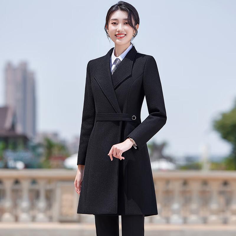 Teloroman Women's French Style Padded Wool Blend Coat