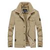 New Men's Jacket Casual and Fleece-thickened Casual Lamb Wool Lapel Warm Coat