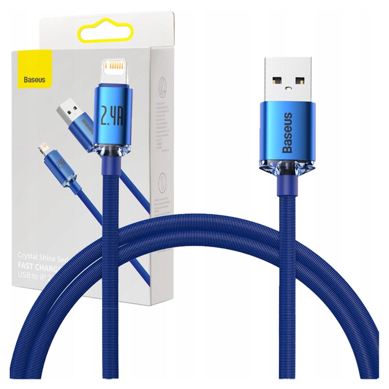Baseus Crystal Shine cable USB to Lightning 24A 12m blue - Bild 6