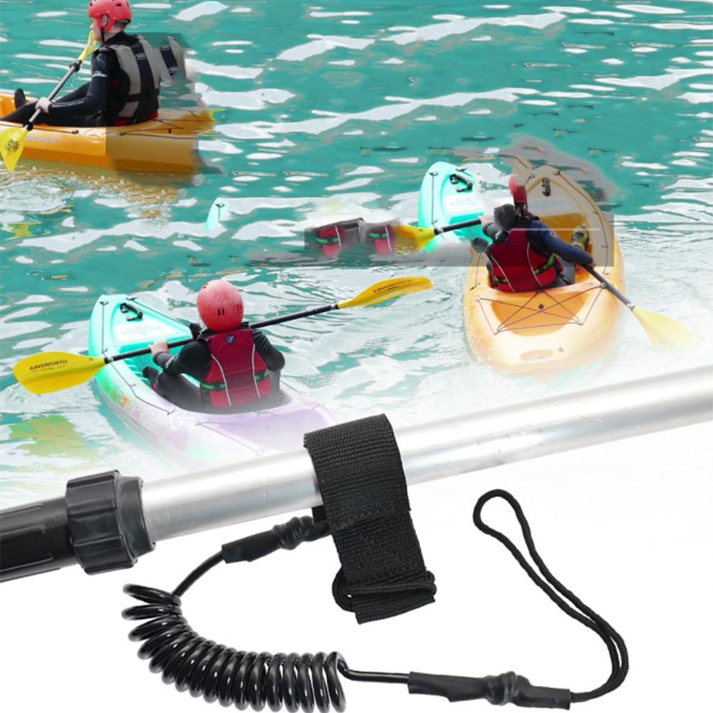 JB-A35   TPU  Safety  Rope For Kayak Canoe Oar Surfboard Paddle Anti-lost Spring Rope