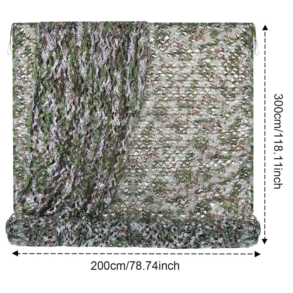 Camouflage Netting, Forest Camouflage Netting Roll, Hunting Concealment Net, Suitable for Camping, Hunting, Party Decorations