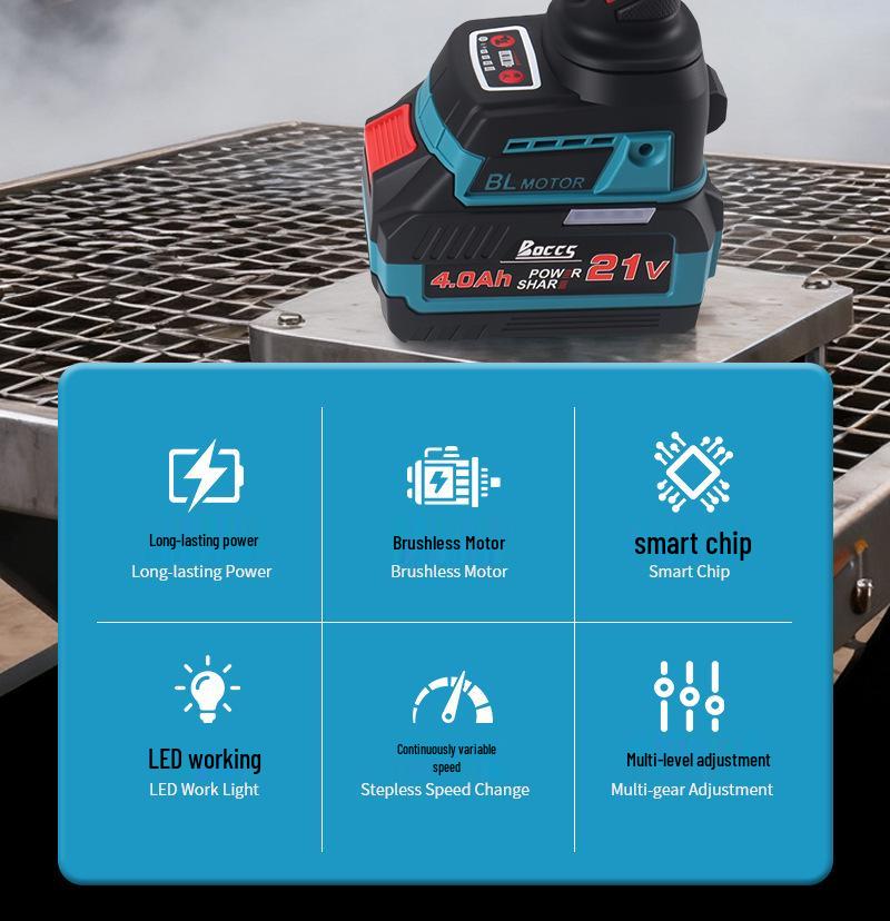 Cordless Multi-Functional Brushless Impact Wrench & Electric Screwdriver Set