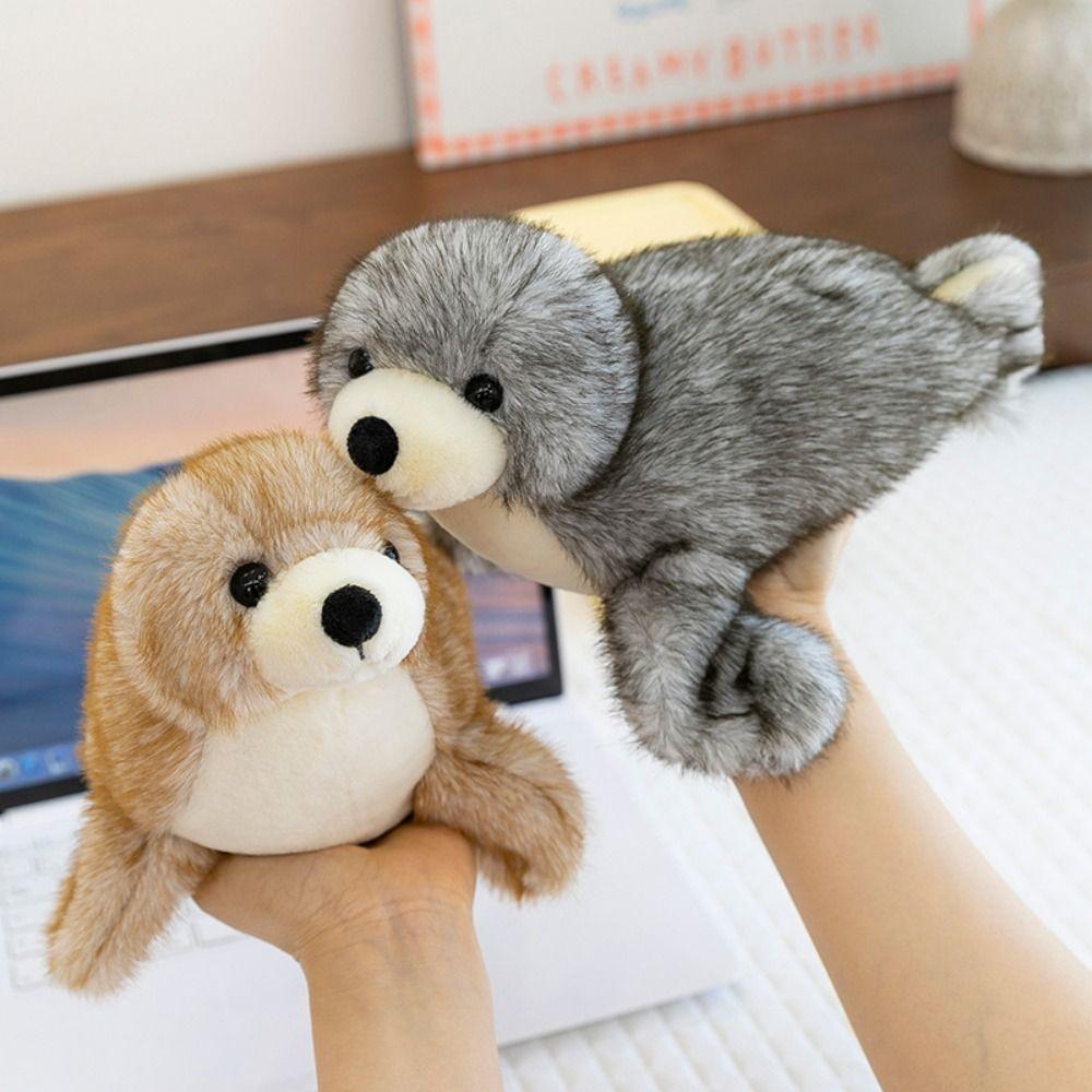 Fluffy Sea World Animal Stuffed Dolls PP Cotton Seal Stuffed Animal  Decorate Present