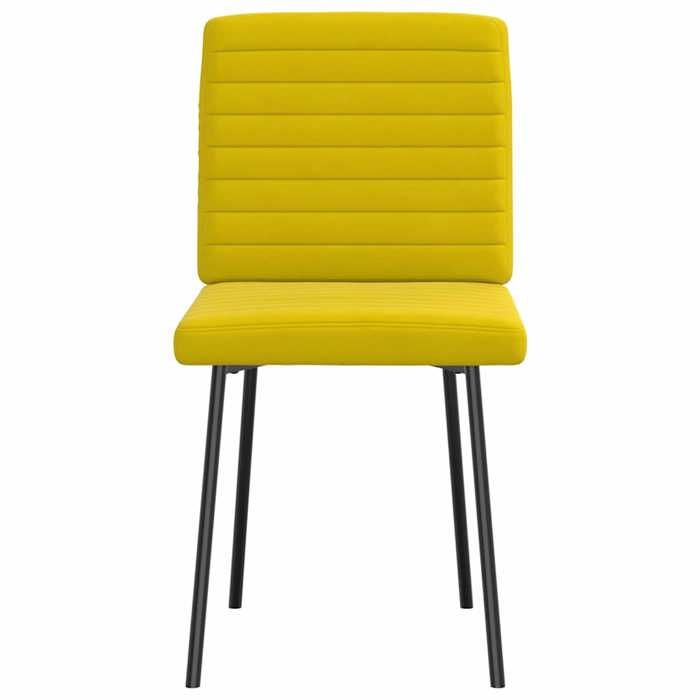 VidaXL Chaises à manger lot de 2 Jaune Velours 4101163