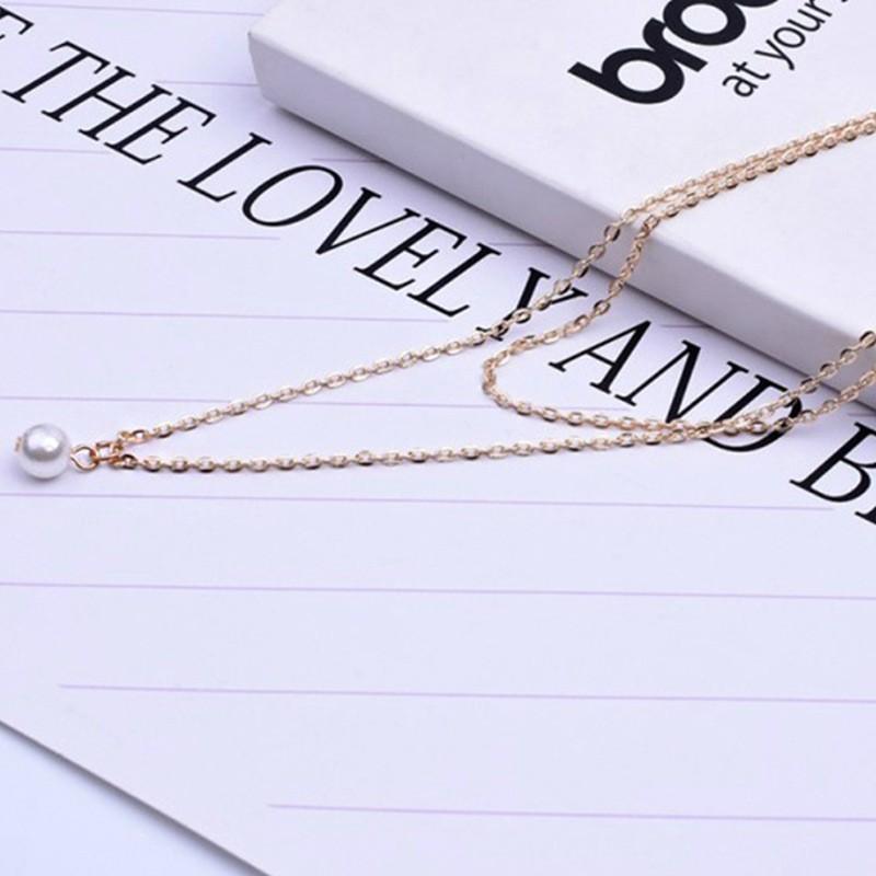 Ebay European and American New Models, Street Auction Simple Double-layer Pearl Necklace Neck Chain Collarbone Chain Wholesale Women
