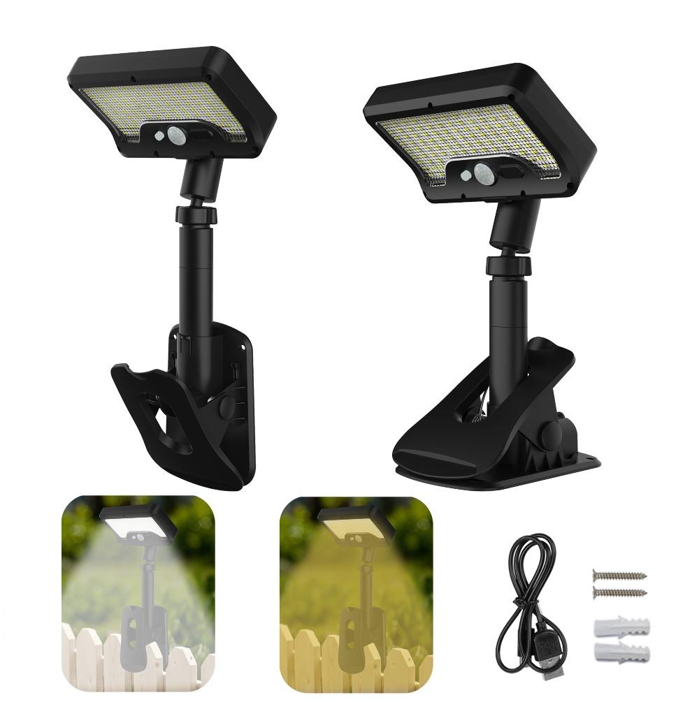 Solar Outdoor Garden Lighting, Adjustable Height and Angle, with Motion Sensor, 3 Lighting Modes, Suitable for Gardens Lawns Terraces Fences