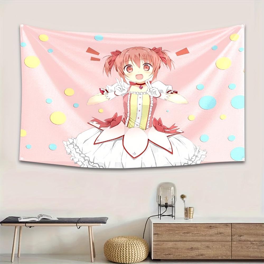 Puella Magi Madoka Magica Anime Wandteppich Cutecore Zimmerdekoration Ästhetische Zimmerdekoration Zimmerdekoration Artikel Wanddekor Zubehör