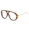 Vintage Y2k Big Frame Pilot Sunglasses Women For Men Popular Luxury Brand Designer Sun Glasses Punk Rivet Oversized Eyewear