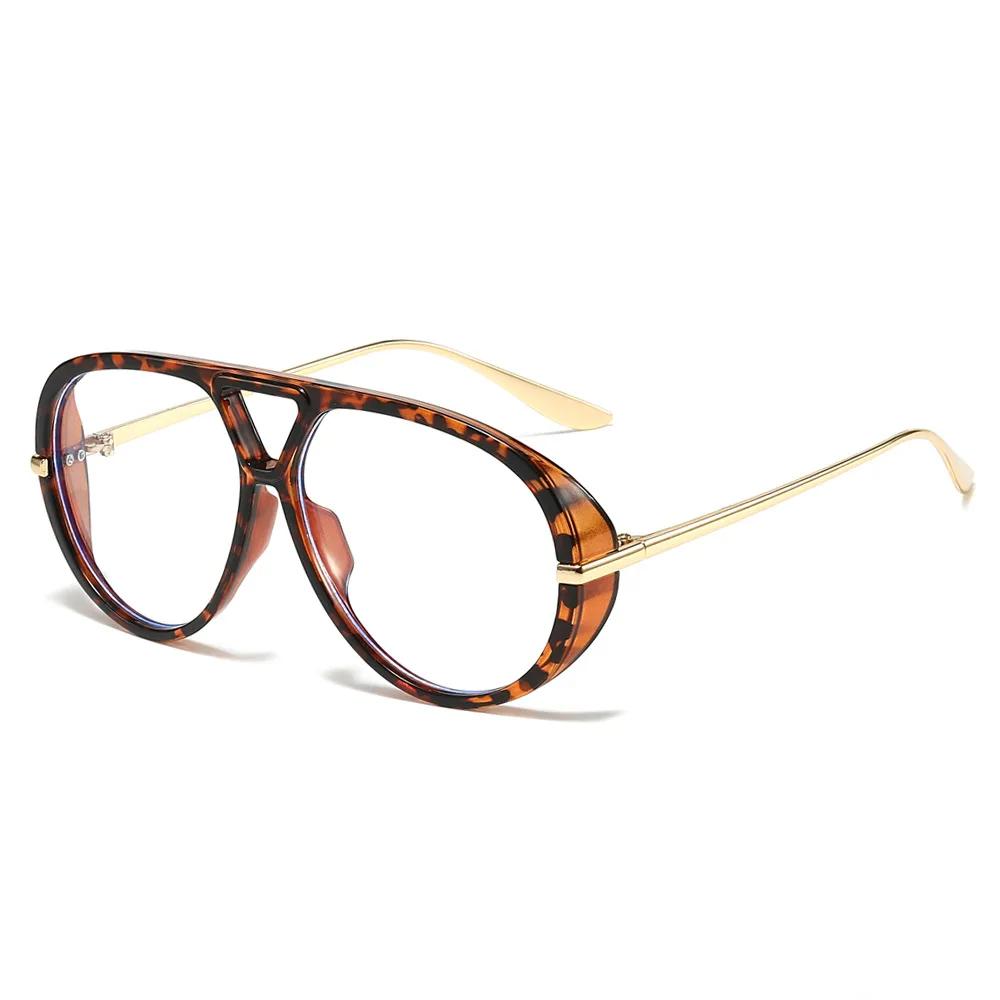 Vintage Y2k Big Frame Pilot Sunglasses Women For Men Popular Luxury Brand Designer Sun Glasses Punk Rivet Oversized Eyewear