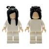 Classical Girl Hairstyle Small Particle Building Block Toy Compatible Figurine Accessories Hair Hat With 0.1Kg
