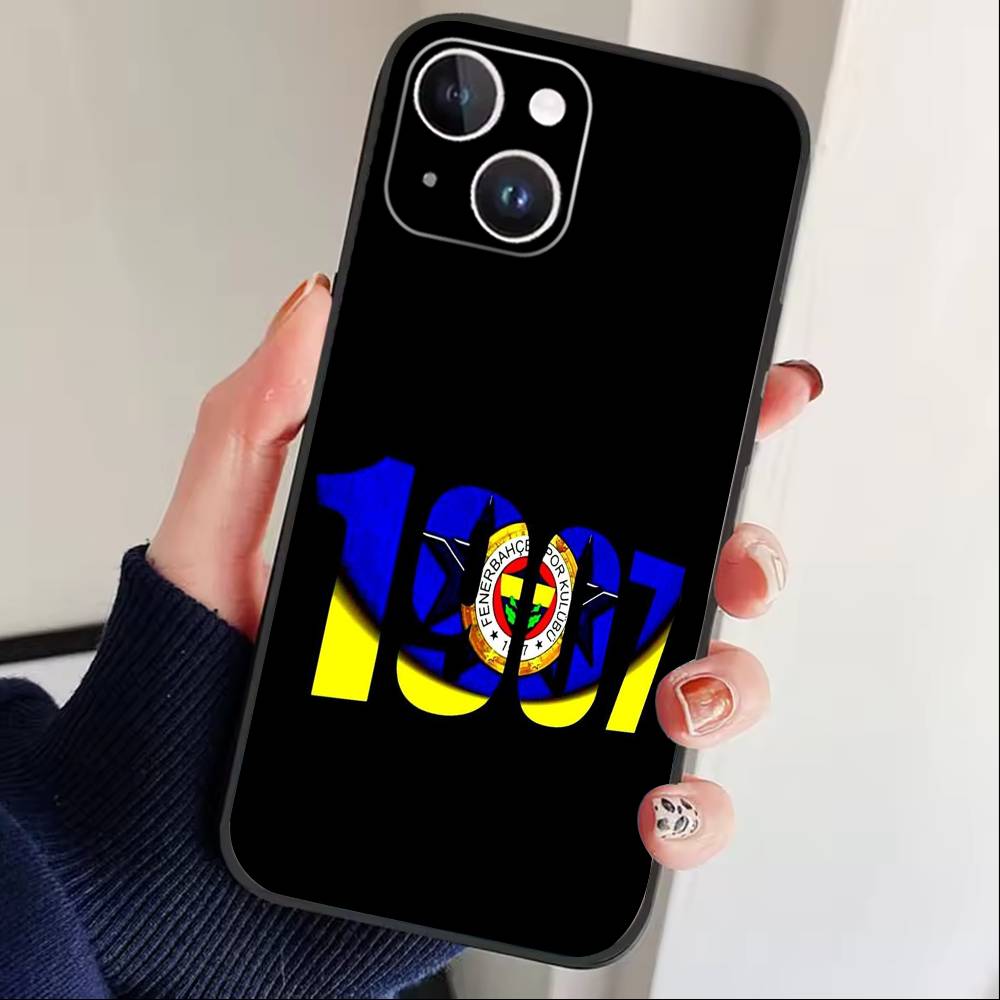 

Cool L-Turkey Fenerbahce-s Pattern Phone Case For iPhone 17 16 15 14 13 12 Max Plus Silicone Black Cover iPhone14