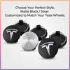 4Pcs 56MM Car Emblem Wheel Center Hub Cap Covers Auto Rim Cover For Tesla Model S Model X Model Y Model 3 Roadster SpaceX Accessory