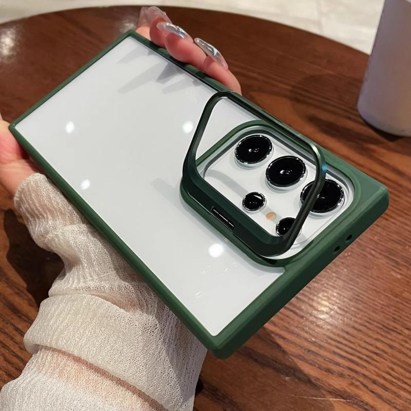 Suitable for Samsung S25 Ultra Magnetic Phone Case S24Plus Hidden Metal Lens Bracket S23 Transparent S24