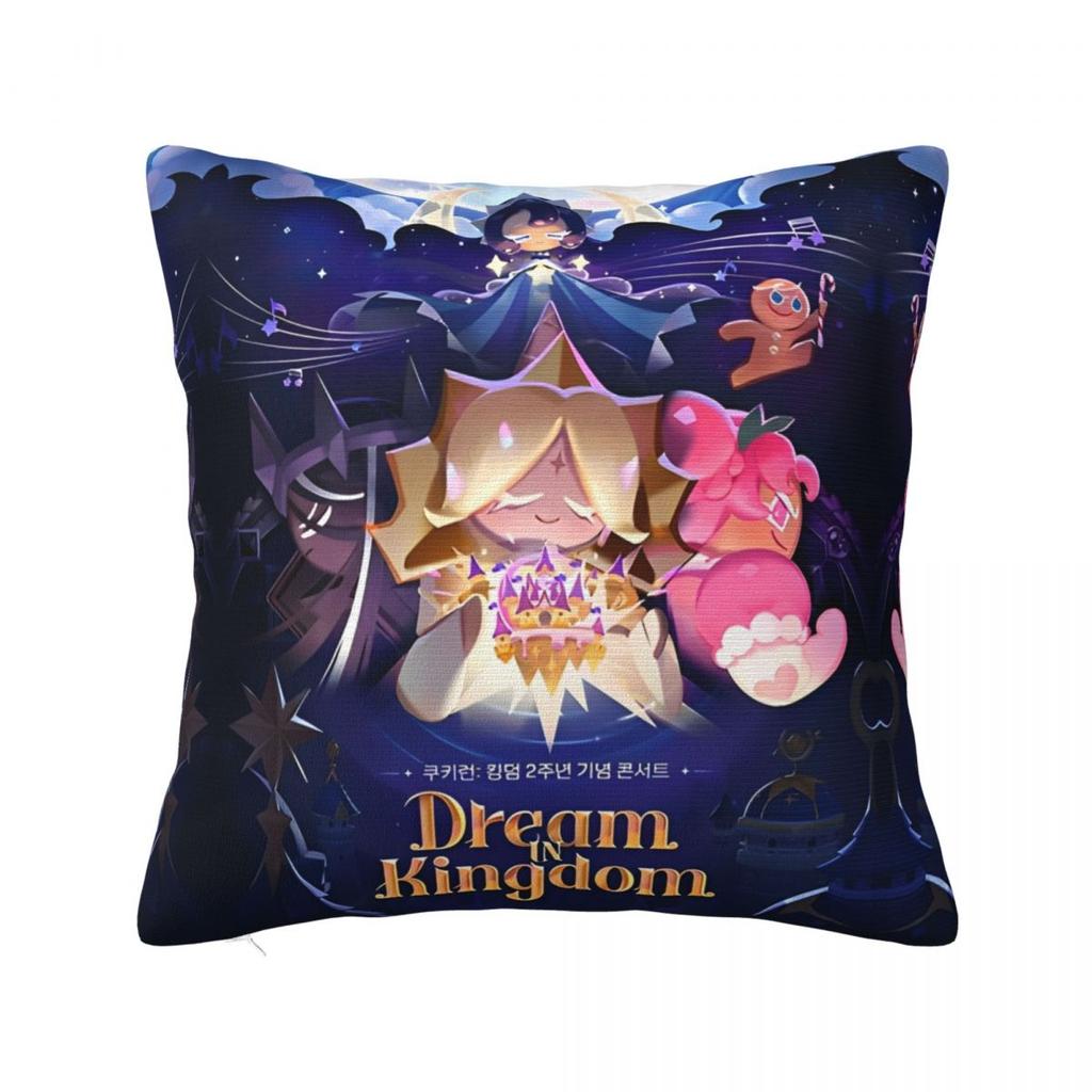 Black Pearl Cookie Pillow Case Cookie Run Kingdom Cushion Covers Customized Polyester Decor Pillowcover for Home 4545cm