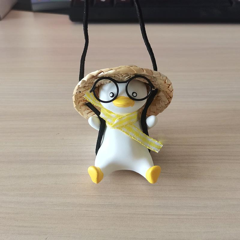 Car-mounted Yellow Duck Swing Pendant for Interior Decoration