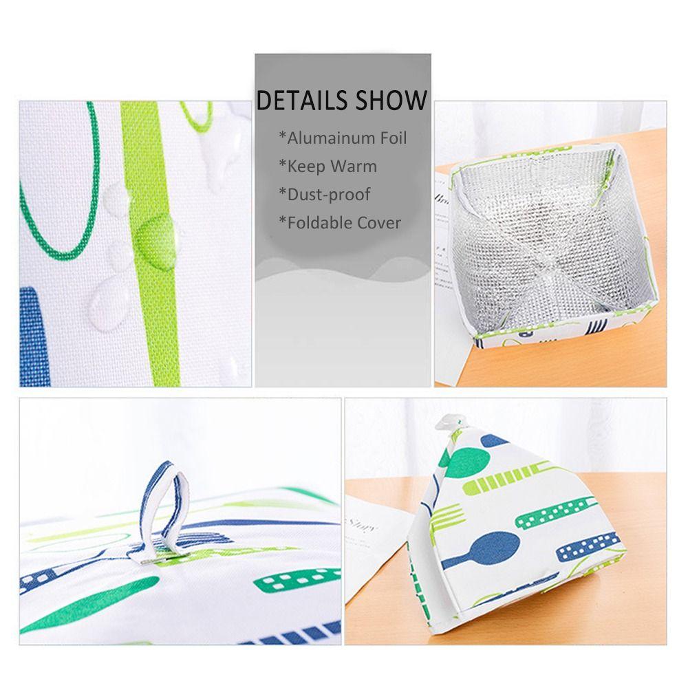 Foldable Kitchen Gadgets Food Cover Aluminum Foil Dust-proof Keep Warm Dishes Food Insulation Cover