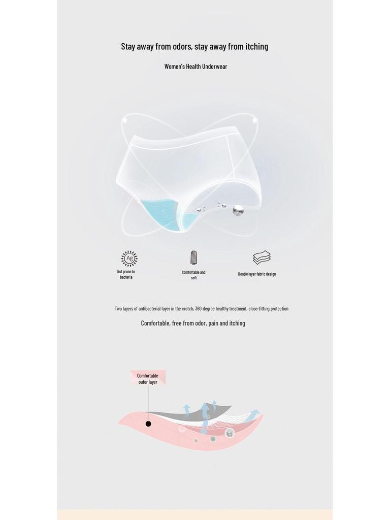 Women's Breathable Cotton Seamless Mid-Waist Briefs