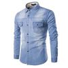 Herenoverhemden Lange mouw Denim overhemd M-6XL Casual Mode Dagelijks Katoenen Overhemd Heren Overhemden met Knoopsluiting
