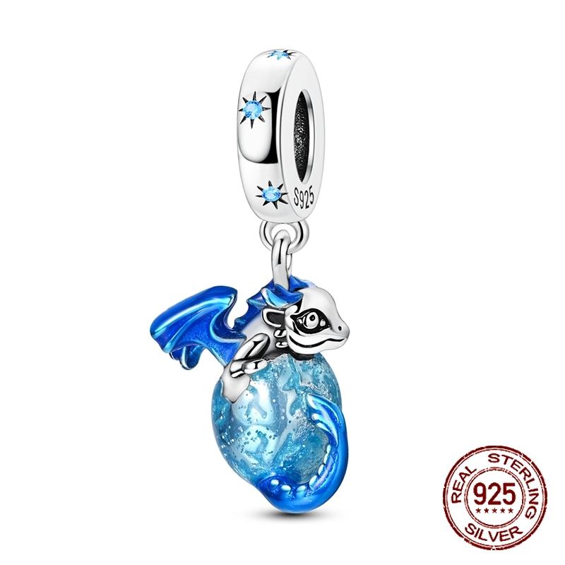 Copper Purple Baby Dragon Flying Dragon Cub Pendant Charm Fit Original Charms Bracelets Women Diy Jewelry Gift