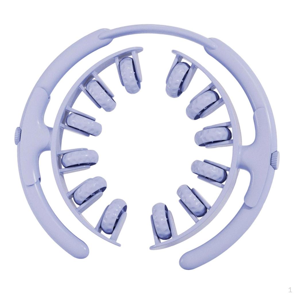 Leg Massage Tool with 12 Wheels Detachable Compact for Calves Arms 11x10.2x1.6inch Versatile