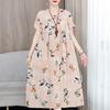 Abiti eleganti taglie forti per donna Abito lungo vintage a maniche corte allentato casual
