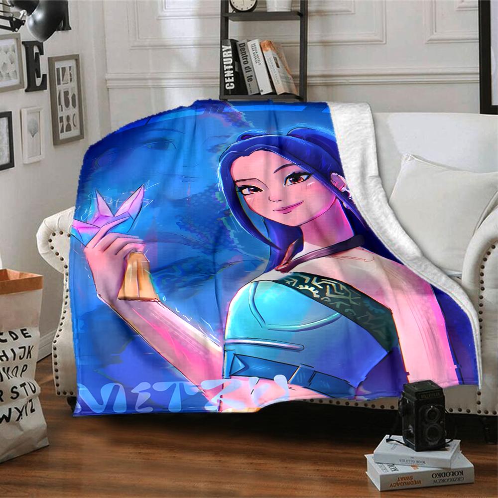 1pc KPop Demon Hunters30 Blanket, Gift, for Men and Women, Soft Blanket, Good for Sofa Bed Couch Travel, Lightweight Flannel Blanket