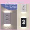 Outlet Cover Wall Socket Plate Double Led Night Light Sensor Plug Coverplate