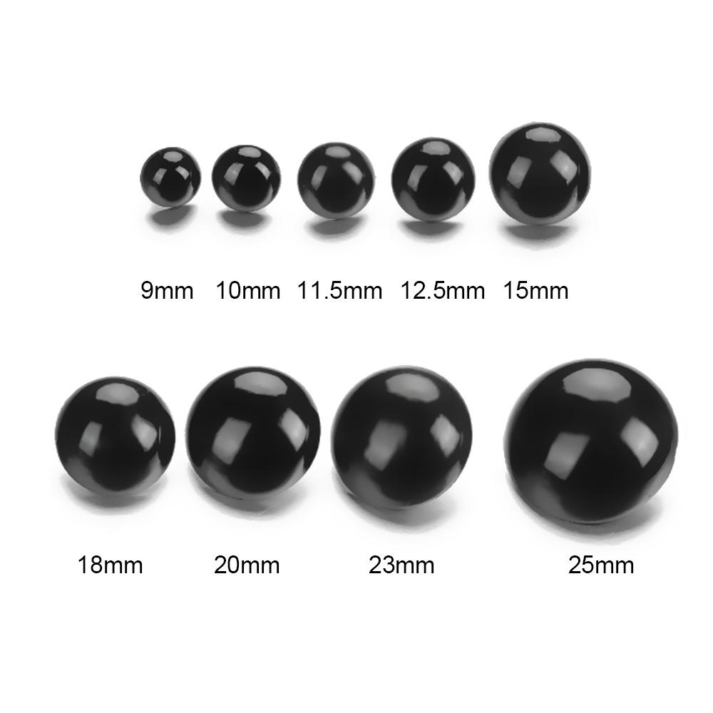 50Pcs Solid Eyes Black Plastic Safety Eyes for Bear Doll Puppet Plush Animal Doll Toy Eye Nose Animal Sewing Button Accessories