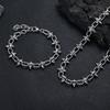 European and American cross-personality trendy cool style men's and women's rivet splicing bracelet punk style does not fade jewelry 2026