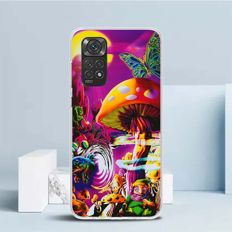 Weird Mushroom Psychedelic Soft Cover for Xiaomi Redmi Note 15 14 13 12 Pro Plus Phone Case 14S 11S 11T 11E 10S 10 4G Pattern Sh