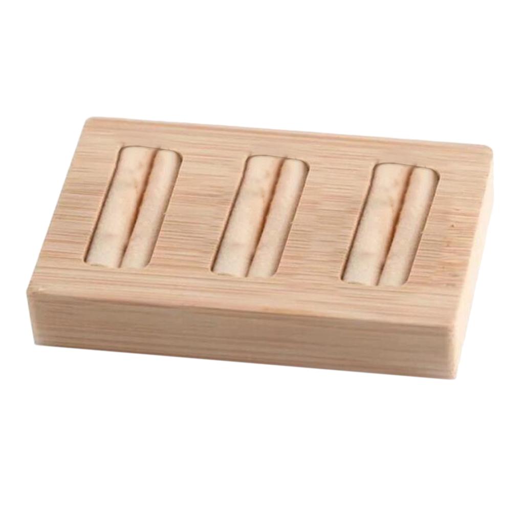 Holzohrringe Ringe Schmuck Display Tablett Organizer Halter 15 Slots Weiß